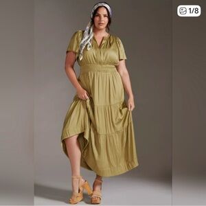 Anthropologie Somerset Maxi Dress Santin Green Maxi Dress